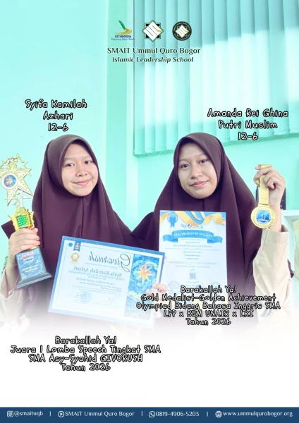 Juara 1 Lomba Speech & Gold Medalist Olympiad Bahasa Inggris